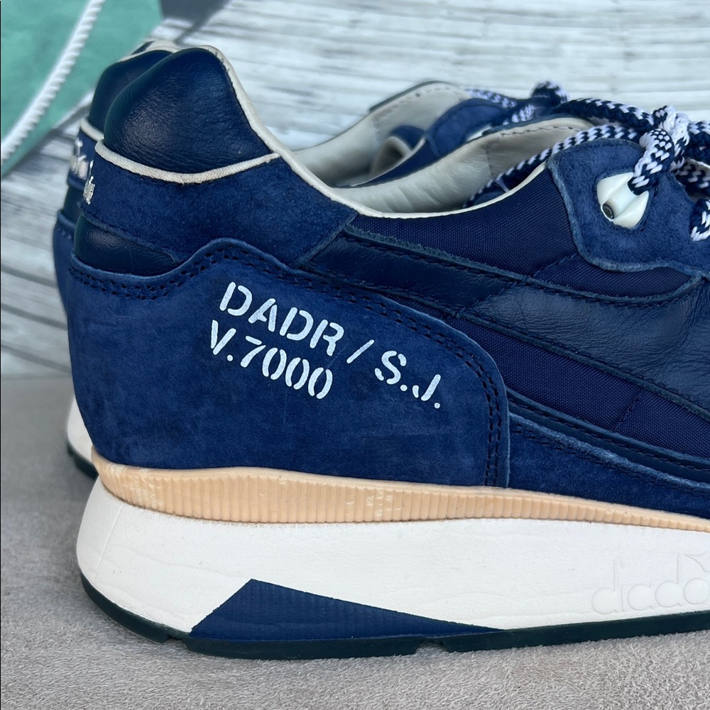 Diadora Blue and White Men's Sneakers - Picture 4 of 16